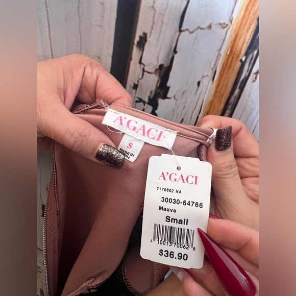 a'gaci Pink and Black Floral Mini Dress - Picture 5 of 5